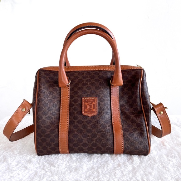 Celine Handbags - Celine Macadam Small Boston Bag PVC Leather Vintage